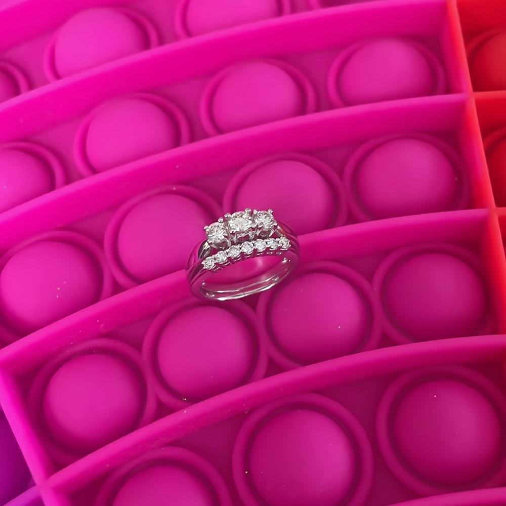 Double Ring - Engagement Ring - image 5